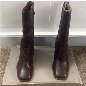 Franco Sarto Dark Brown Heeled Boots
